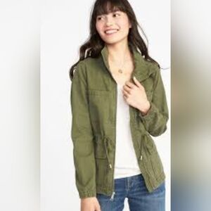 Old Navy Green Utility Jacket Lightweight Cotton